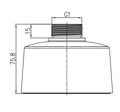 Dimensão do adaptador de montagem de suporte SN-CBK204 com Mini Dome